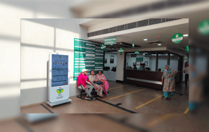 Digital standee for hospital